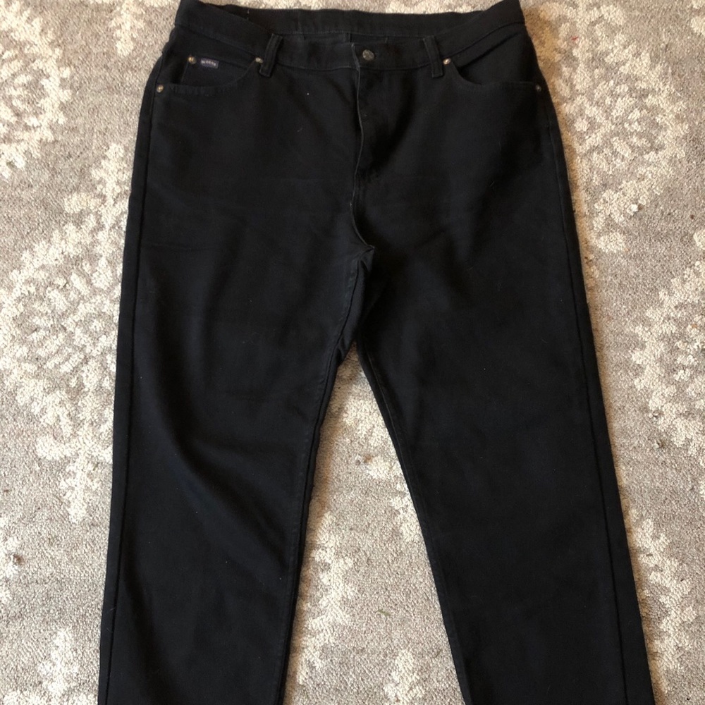 Rider’s Black Straight-Leg Jeans